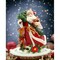 Christmas Santa With Reindeer Figurine Gift Idea or Home Decoration Ornament
